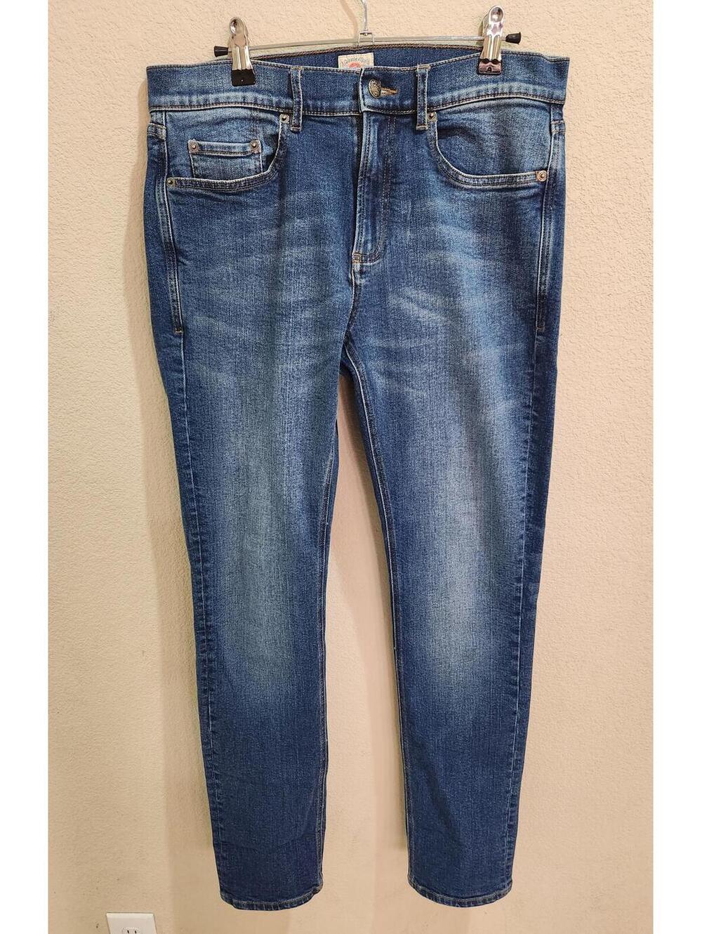FAHERTY Women Size 29 STRETCH TERRY JEANS INDIGO OCEAN DENIM PANTS WASH